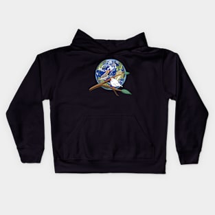 World and Two Birds Kids Hoodie